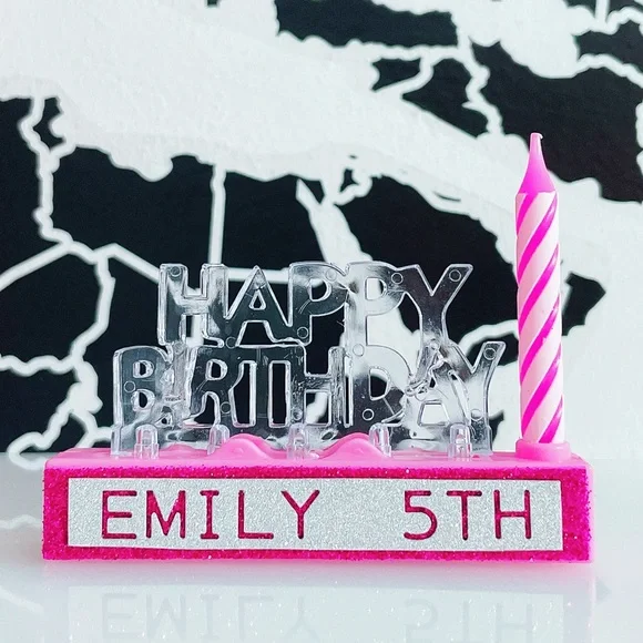 New! Personalized Name Candle Number Customized Birthday Candle Cake Topper Gift