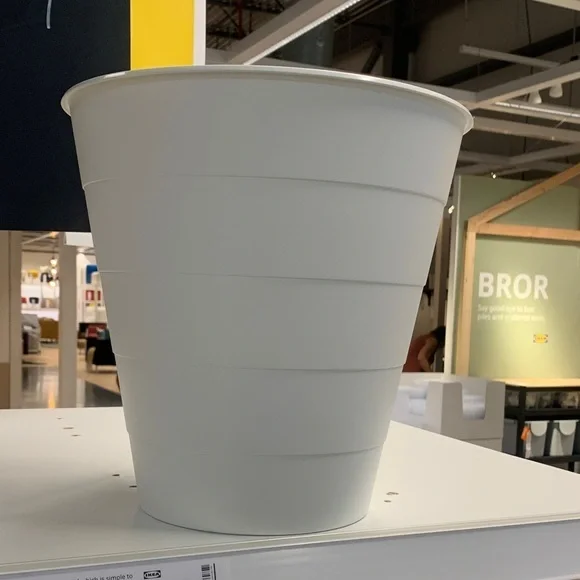 Basic & Sturdy White Waste Bin from IKEA