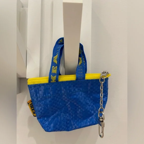 Ikea mini tote with keychain loop