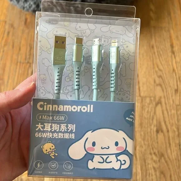 Sanrio Cinnamoroll USB Cell Charger Set