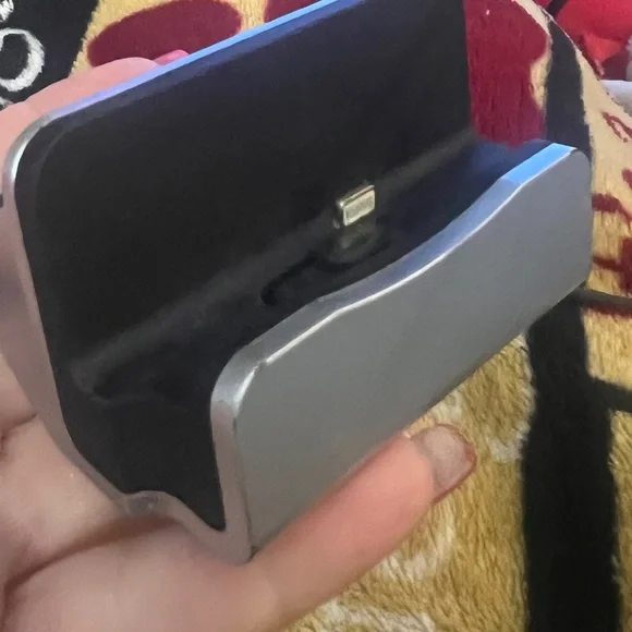 iPhone Lightning Black and Silver Charge & Sync Dock with 3ft USB cable
