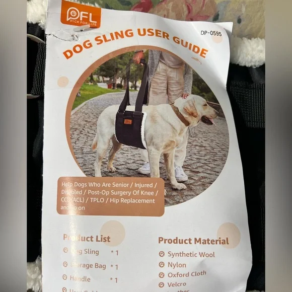Dog Sling for Senior Dogs - Black