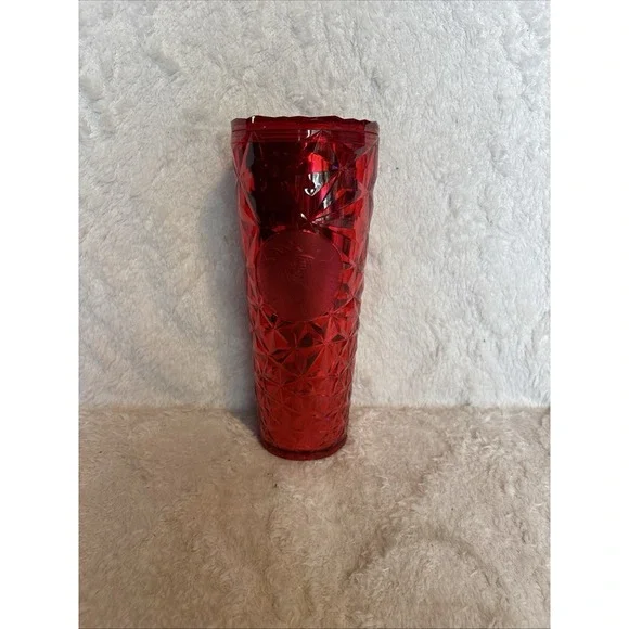 Starbucks Winter Holiday Red Jeweled Tumbler 24oz 2023 Never Used No Straw!