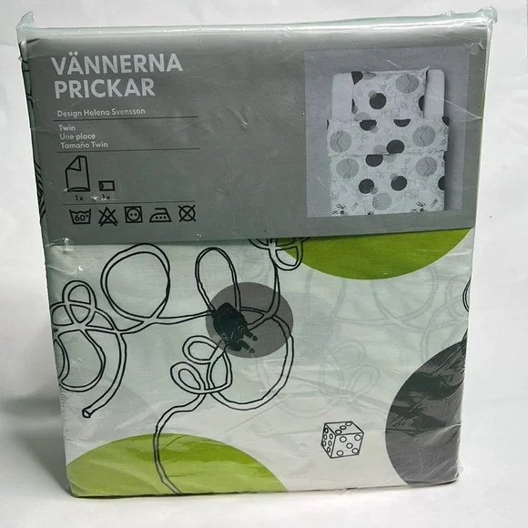 NWT IKEA Quilt Cover Twin Size 100% Cotton Set