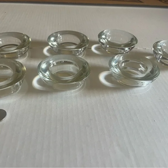 IKEA Set of Clear Glass Candle Holders