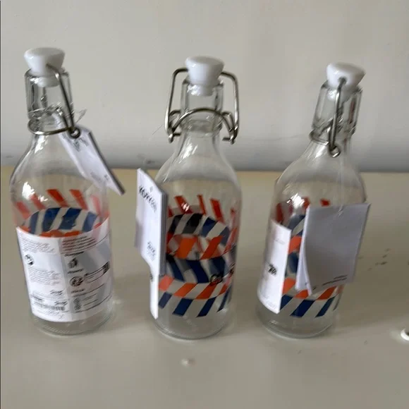 IKEA Blue and Orange Decorative Jars
