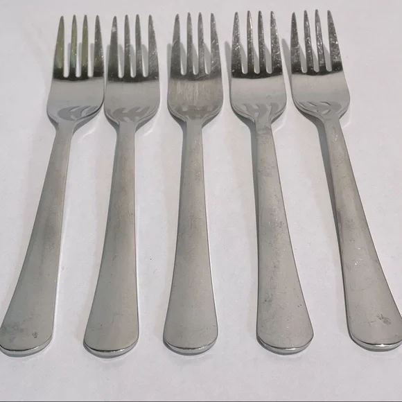 5 IKEA STAINLESS STEEL FLATWARE Dinner FORKS