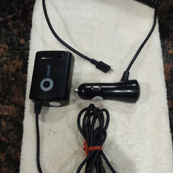 Apple Black Chargers, Car Charger And Wall
