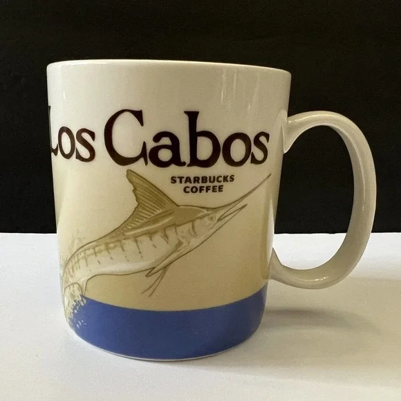 Starbucks Los Cabos Mexico Swordfish 16 oz Global Icon Collector Coffee Mug Cup