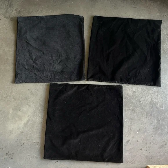 IKEA SANELA Set of Three Black Pillow Covers