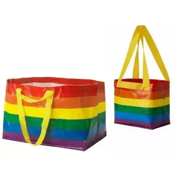 Ikea Storstomma Rainbow Reusable Bag - Set of 2