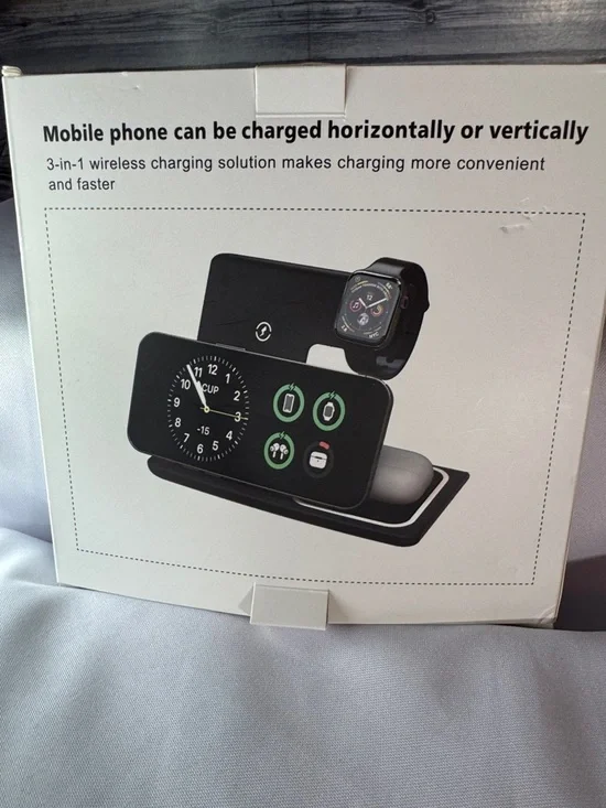3-in-1 Wireless Charger Foldable Fast Charging Station Phone Watch