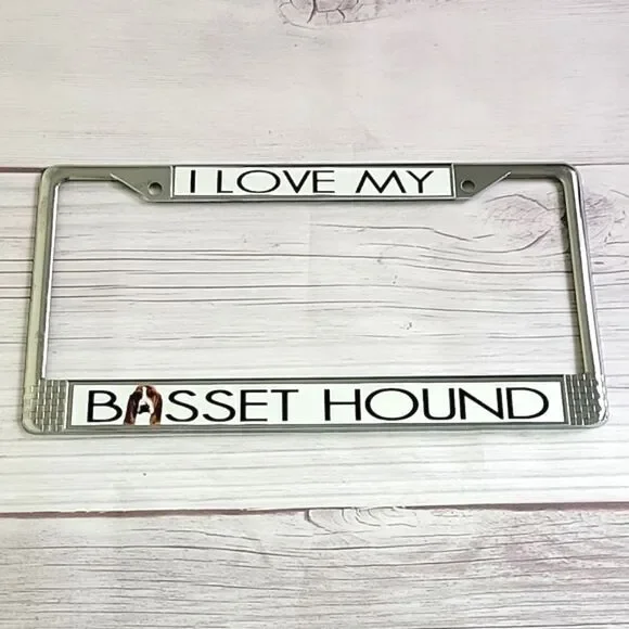 Basset Hound License Plate Frame