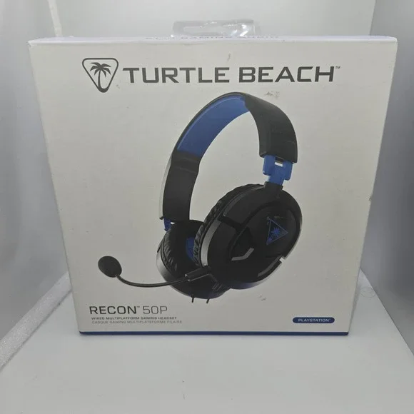 Turtle Beach Ear Force Recon 50P Wired Gaming Headset Black / Blue Open Box New