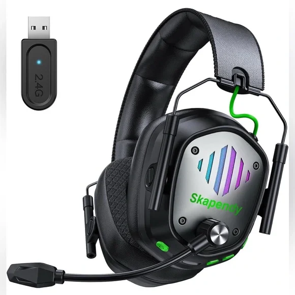 Wireless Gaming Headset for PS5, PC, Mac, 2.4GHz Wireless & Bluetooth