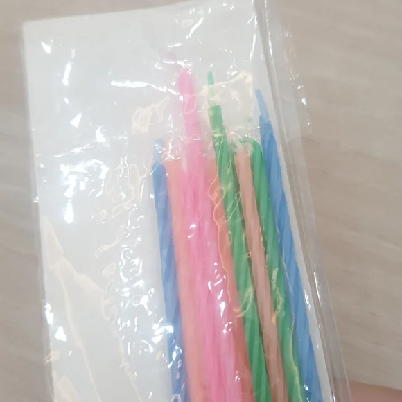 Set of small colorful candles for children to celebrate their birthday