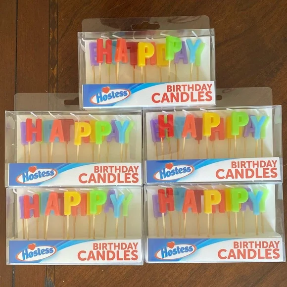 🔥5/$25🔥”Happy Birthday” Birthday Cake Candles
