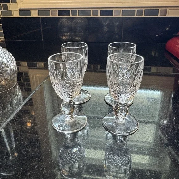 WATERFORD CRYSTAL COLLEEN SHORT‎ SHERRY GLASSES 2oz 4-1/4