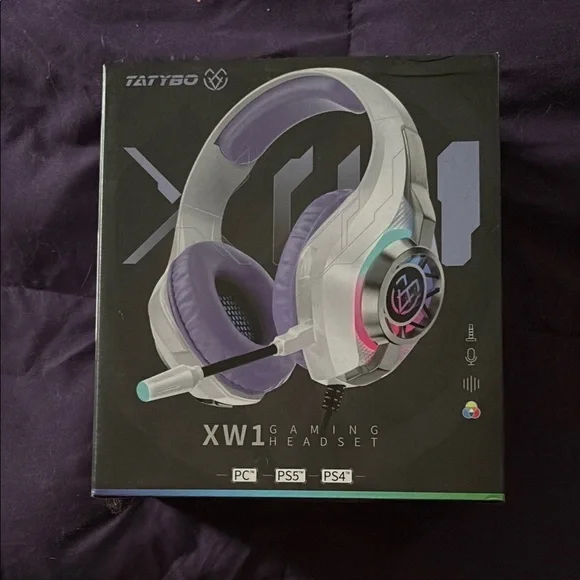 XW1 White and Purple Gaming Headset