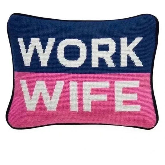 Jonathan Adler Work Wife Throw Pillow Needle Point