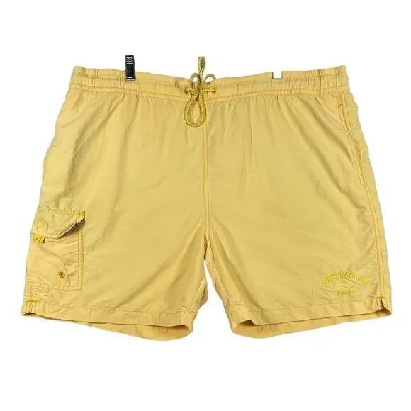 Tommy Bahama Relax Swim Trunks Men's XL Yellow Mesh‎ Lined Pockets