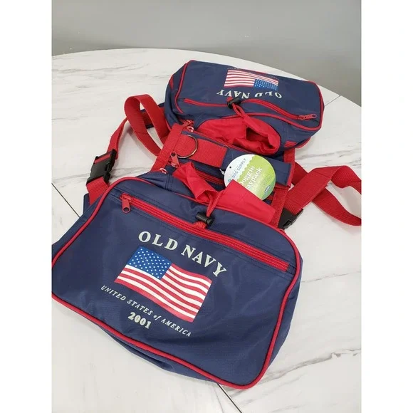 NWT Old Navy‎ Doggie Daypack Travel Hiking Dog Backpack Harness Saddle Bags y2k