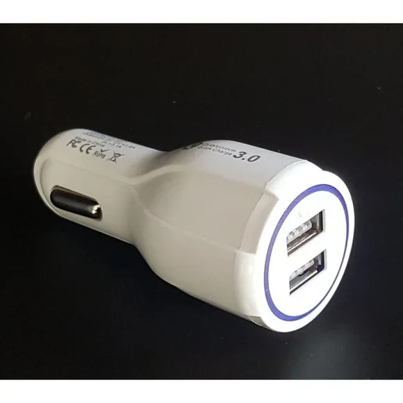 Double LED Port Car Charger for iPhone, Samsung, Other Devices
