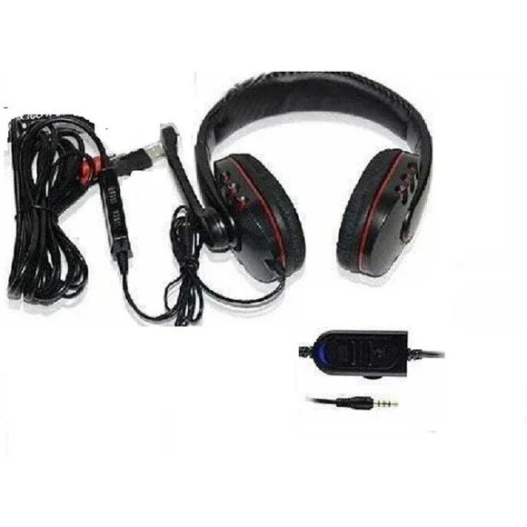 3.5mm Wired Gaming Headphones Over Ear Stereo Bass Game Headset Noise Canceling