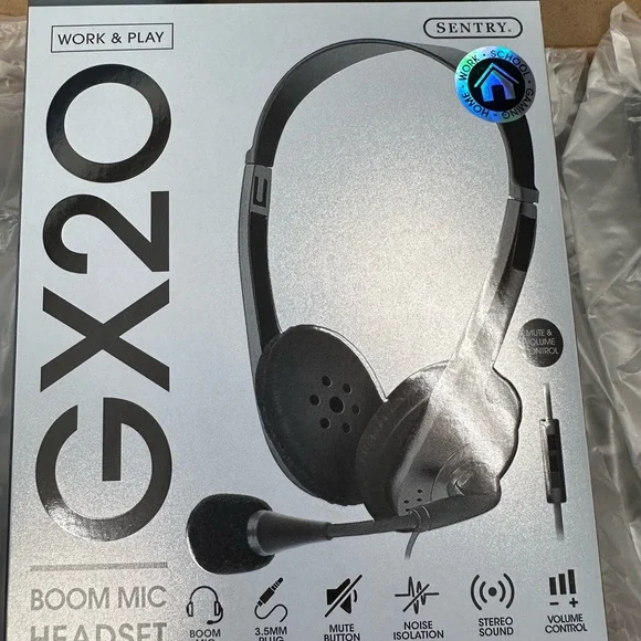 Sentry GX20 Boom Mic Headset - Black