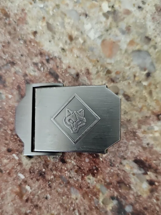 Cub Scout Metal Belt Clip with Wolf Emblem - Silver
