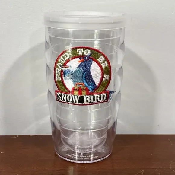 Tervis 10z Tumbler With Lid “Proud To Be A Snowbird”