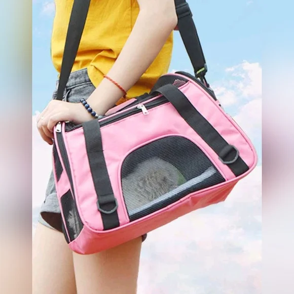 NEW Pink Foldable Pet Carrier