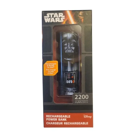 Star Wars‎ Darth Vader Rechargeable Power Bank 2200 mAh NEW Disney