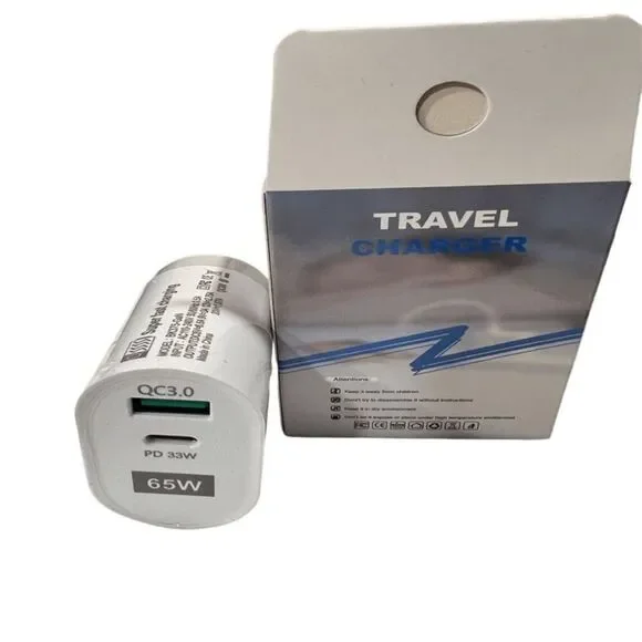 2x USB C Charger 65W, Fast Mini Gan Charger PPS Type C Fast Compact Wall Charger