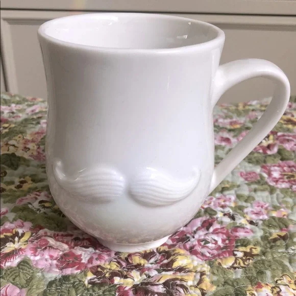 Jonathan Adler Mr & Mrs Muse Mug Mustache & Lips Accent Ceramic Mug