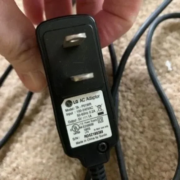 LG Cell Phone AC Adapter Model TA-P01WR