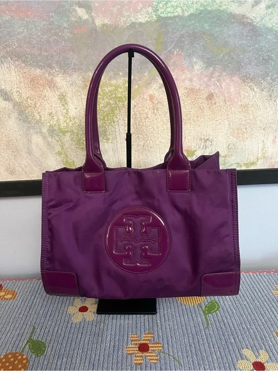 Tory Burch Mini Ella Purple Satchel Bag
