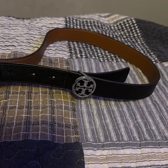 Classic Black Leather Kids Belt with Silver Emblem