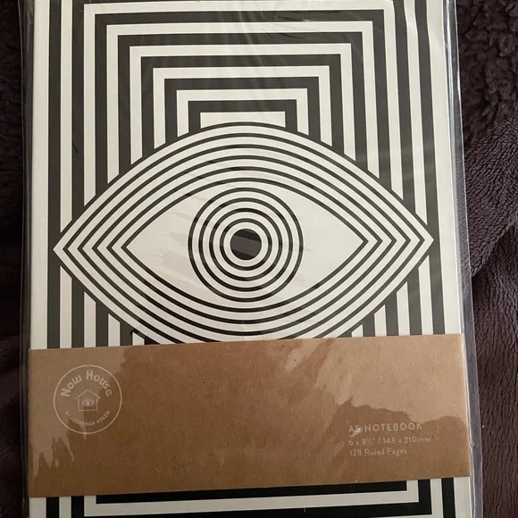 Jonathan Adler Black and White Striped Notebook