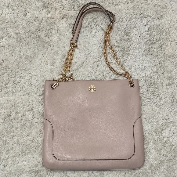 Tory Burch Pink Leather Ella Chain Tote