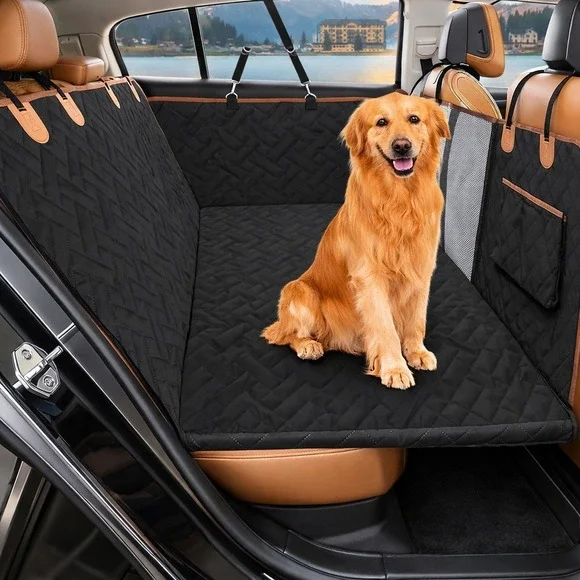 Ormmor Dog Car Seat Cover Hard Bottom Extender‎ Waterproof SUV Truck Black