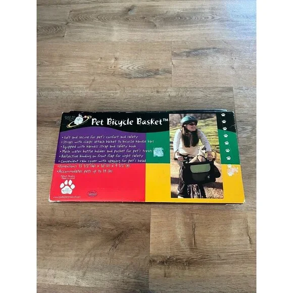 NEW Pet Bicycle Basket For Small Pets Up To 14 Lbs Soft & Secure With Clips To A