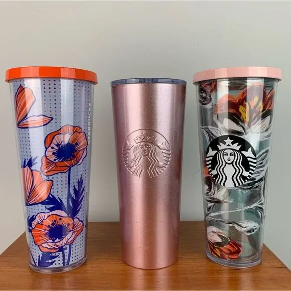 Starbucks bundle of 3 tumbler 24 oz insulated