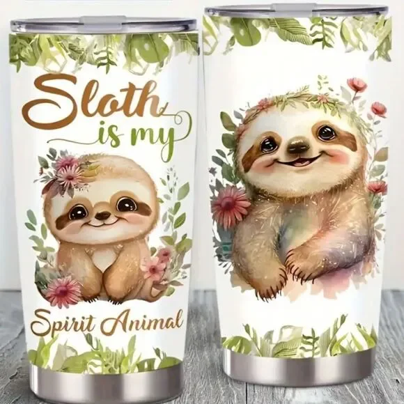 Sloth Is My Spirit Animal Insulated Tumbler Stainless Steel NEW
