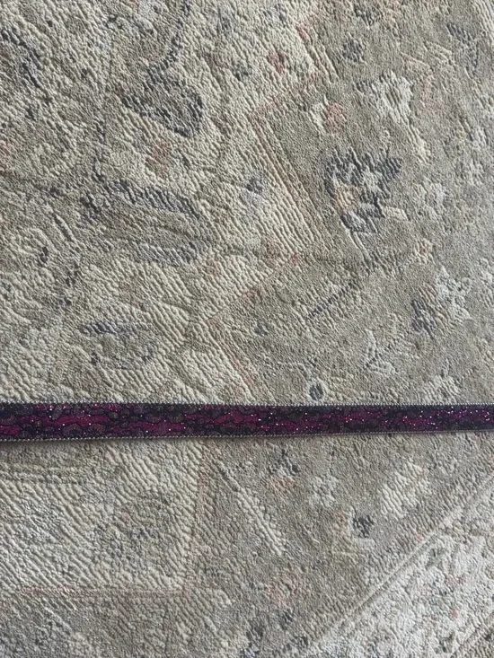 Glitter Trim Kids Belt in Deep Purple