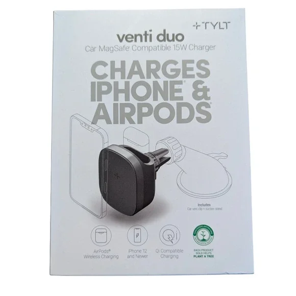 N5.N TYLT‎ Venti Duo Car MagSafe Compatible 15W - Charges iPhone & AirPods