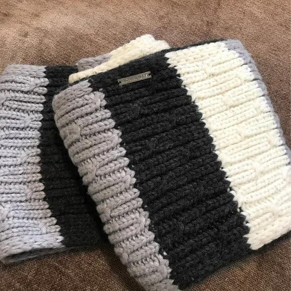 MICHAEL by Michael Kors Infinity Scarf - gray, charcoal, cream