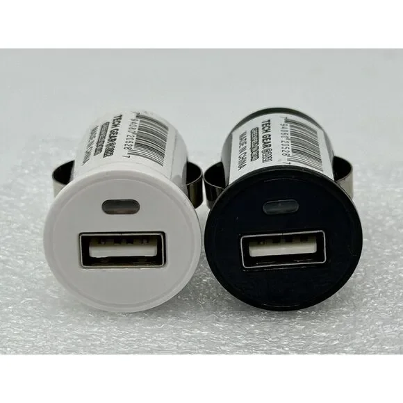 2 Pack USB Car Charger 1A Output Universal‎ Compatability Indicator Light