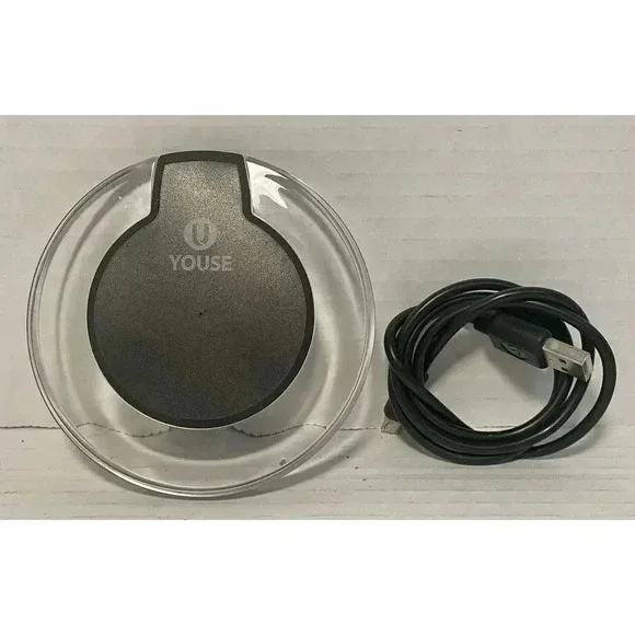 U-YOUSE Wireless Charging Pad YU1097 Clear‎ With Black Includes USB Cable