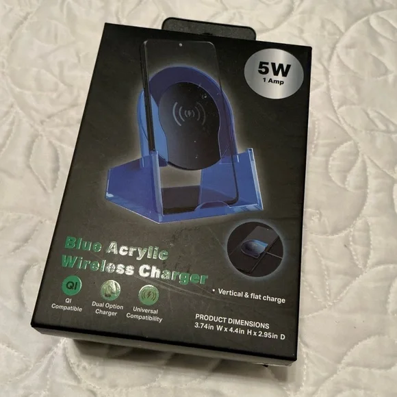 Blue Acrylic Wireless Charger